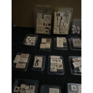 Lot Of 22 Sets Of Stampin Up Wood And Rubber Stamp Sets!